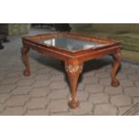 A George II style contemporary mahogany coffee table.