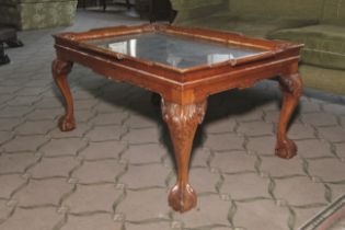 A George II style contemporary mahogany coffee table.