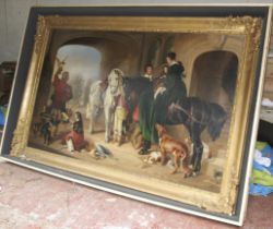 A school of sir Edwin Landseer, oil on canvas,