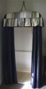 A wardrobe shaped as a tent with lined silk curtains, hanging rail etc, 260cm H, 97cm W,