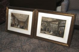 After Joseph Nash (1807-1878), 1841 hand coloured pair of lithographs.