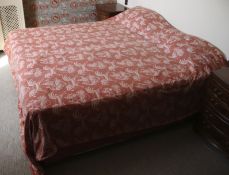 Two part bed, 58cm H, 187cm W, 202 D, and base with two pillows,