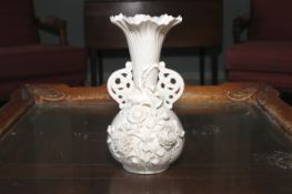 Belleck black Mark: a flared rim vase.