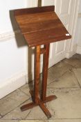 A 20th century mahogany lectern. 119cm H, 45cm W, 39cm D.