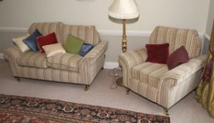 An early 20th century set of three seat sofa, 100cm H, 183cm W, 93cm D,