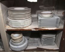A quantity of assorted pure white plates to include gastronomic plates etc