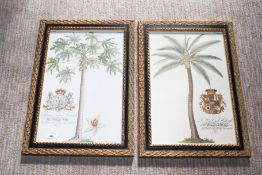 A pair of gilt and black framed engravings to His Highness The Prince of Wales, each 57cm H,