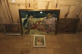 A collection of coloured prints, various subjects, largest 63cm H,
