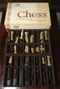 A Studio Anne Carlton classical formed chess set. Height of King 8cm.