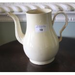 An 18th century Leeds creamware coffee pot. 17.5 cm H.