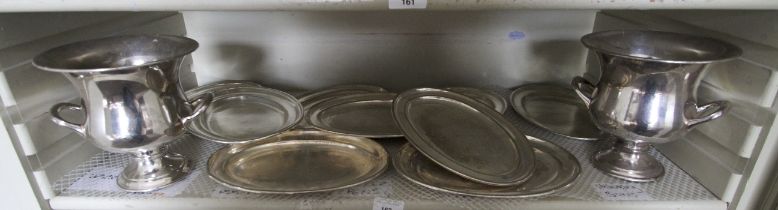 A collection of silver plate.