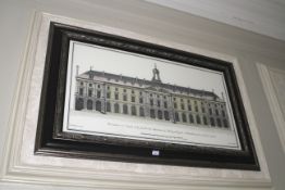 A late 20th century French architectural engraving. 85cm x 137cm.