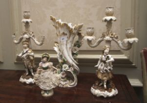 Four pieces of Victorian and Continental ceramics.