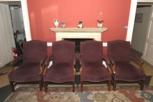 Four Gainsborough style open armchairs.