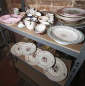 An assortment of ceramics to include Derby, Coalport,