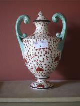 A late 18th/early 19th century English Staffordshire classical urn and cover.