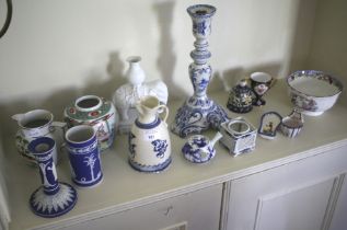 A collection of mixed ceramics.