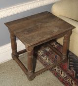 Two 18th century oak occasional tables.
