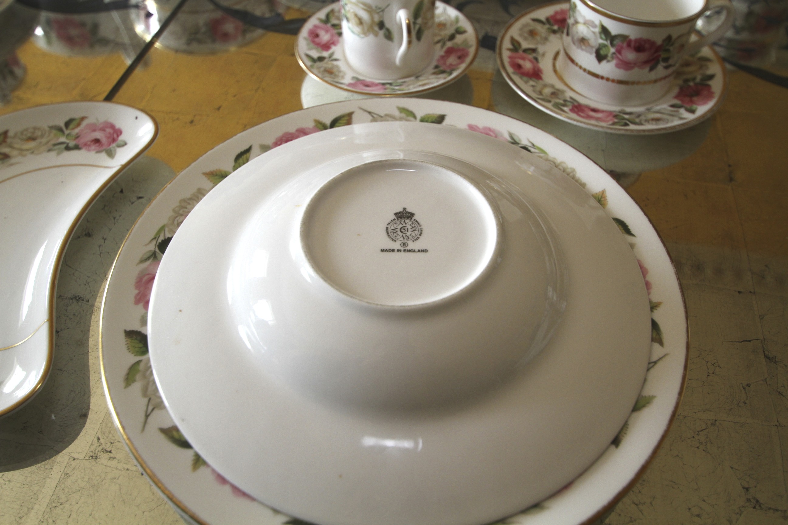 A Royal Worcester "Royal Garden Pattern" a very long service. - Image 6 of 6