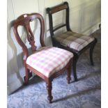 Two mahogany chairs.