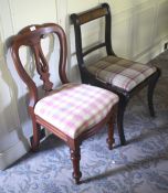 Two mahogany chairs.