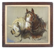 A Lucy Kemp-Welch (1869-1958) print. Depicting Welsh horses, 37cm x 53.