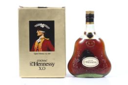 A bottle of Hennessy XO cognac. 68cl, 70 proof, boxed.