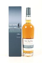 A bottle of Scapa 'the' Orcadian 16 year old single malt Scotch whisky.