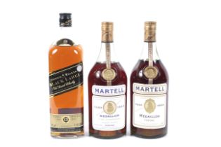 Two bottles of Martell V.S.O.P.