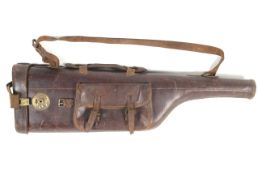 A leather leg of mutton gun case. L80cm.