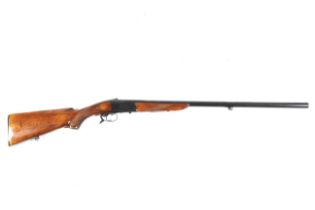 Russian made single barrel 12 gauge shotgun. S/N H08088, 28.