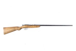 A Webley and Scott single barrel bolt action 410 shotgun. S/N: 44056, 25" barrel, 2.5 inch chamber.