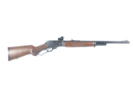 A Marlin 45-70 underlever rifle. S/N: 93042869, complete with Dr optic red dot sight.