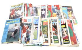 A collection of eighty 1950s and later football magazines.