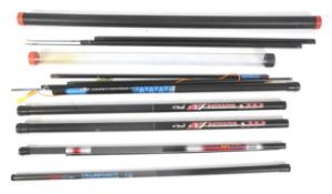 A collection of fishing poles. Including Activator and Crane competition poles.
