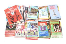 A collection of ninety football programmes.