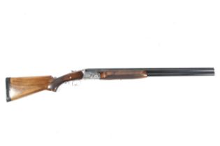 A Gamba OU 12 gauge over under left handed shotgun.