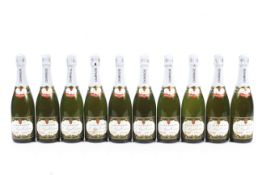 A case of 10 Le Royal Coteau champagne. In original case, 75cl, no vol shown.