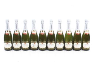 A case of 10 Le Royal Coteau champagne. In original case, 75cl, no vol shown.