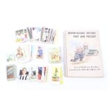 A Motor-Racing Drivers Past and Present book and a selection of collectors cards.
