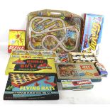 An assortment of vintage toys and games.