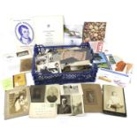 A collection of Victorian and later pictures and paper ephemera.