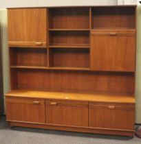 A mid-century Nathan teak two piece sideboard dresser.