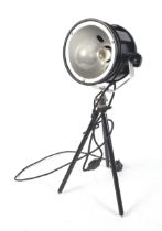 A Mole-Richardson tripod table light.