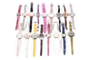 A collection of modern ladies accessory watches.