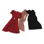 Three vintage dresses.