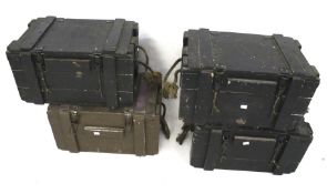 Four vintage ammo boxes.