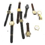 An assortment of vintage gentleman's watches. Including examples by Adamex, Seiko, Rotary, etc.