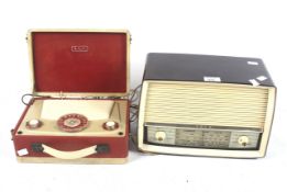 Two vintage radios. Including a Ekco U332 valve radio (H22.