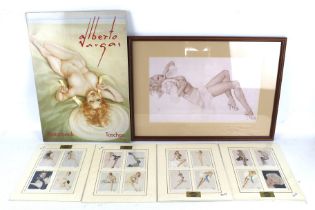 An Albert Vargo print and four sets of collector's cards.